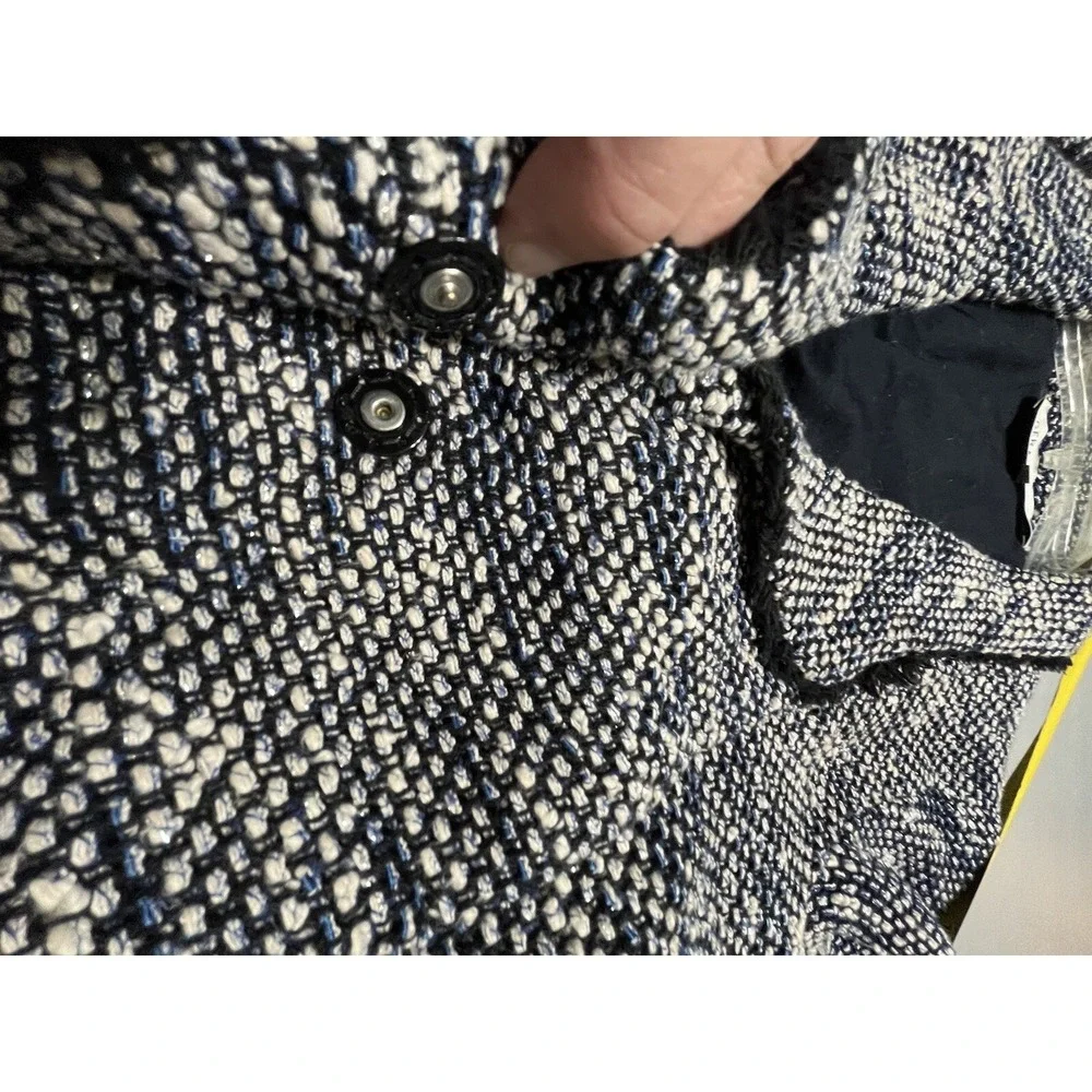 Chic Black and White Tweed Blazer